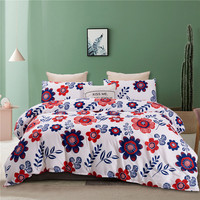 Parure de lit 3 pièces en microfibre imprimée avec housse de couette et taies d'oreiller, toutes saisons, pour lits Queen/King/Twin, maison et hôtel