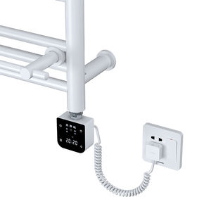 Sèche-serviettes électrique étanche avec thermostat, <span class=keywords><strong>radiateur</strong></span> mural chauffant pour serviettes plates avec étagère supérieure - Product Image 3