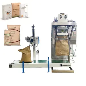 5kg 25kg 50kg Automatic Compost Organic Fertilizer Bagger Filling Granular Gravel Animal Feed Weighing Packing Machine