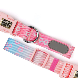 Macaron Pastell Custom Logo Hunde halsbänder Umwelt freundliche recycelte Nylon nachhaltige Entwicklung Mode und einfacher Stil - Product Image 6