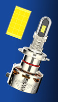 Ampoule de phare LED en tube de cuivre en forme de U de qualité supérieure, lumière laser haute luminosité pour voiture, universelle pour phare de voiture et de moto