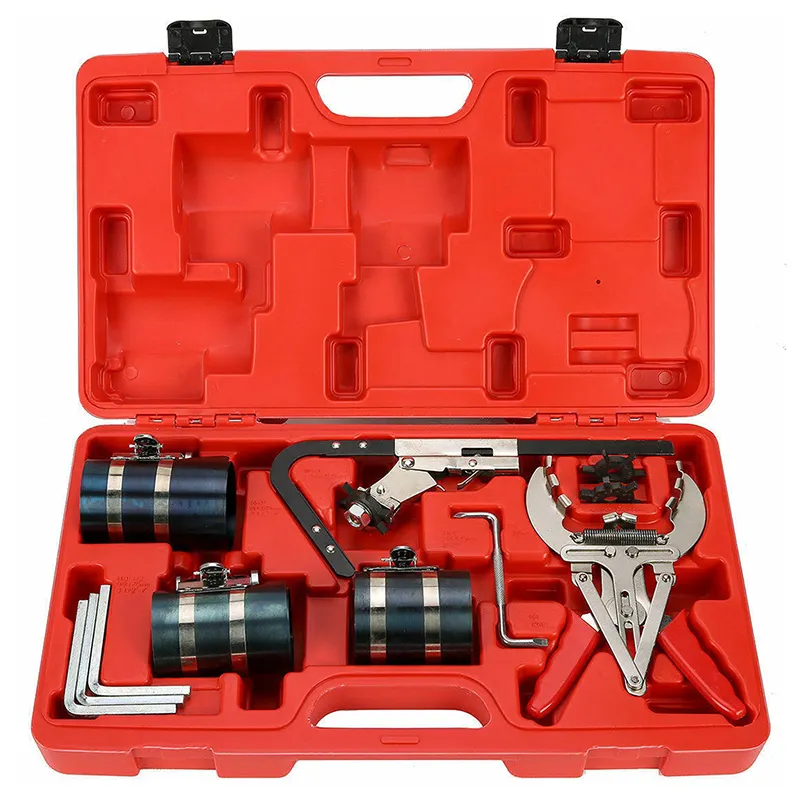 9pcs Car Repair Tools Pistão Ring Compressor Cleaner Master Piston Ring Service Tool Set