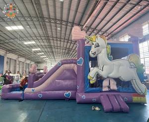 Nueva marca Nova, gran oferta, <span class=keywords><strong>casa</strong></span> de rebote inflable colorida para exteriores, tobogán de agua, Castillo de salto, modelo para niños - Product Image 1