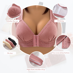 <span class=keywords><strong>Reggiseni</strong></span> da donna con stampa Dot nuova moda con chiusura frontale Push up biancheria intima senza fili da donna <span class=keywords><strong>reggiseni</strong></span> di grandi dimensioni - Product Image 4