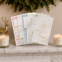 Feuilles d'autocollants personnalisées pour journal et agenda mensuel, en gros, pour agendas et planificateurs, pour scrapbooking et loisirs créatifs