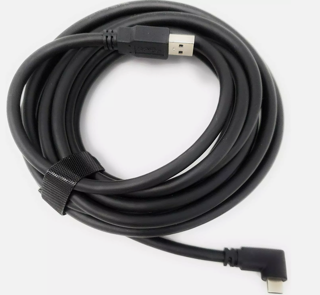 16ft/5M Link Cable for Meta Quest 2/3 Type-C Right Angle to USB a Charging Cord