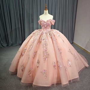 Vestido de Quinceañera Dy5764 con Apliques, Escote Corazón, Largo hasta el Tobillo, de Chifón, para Fiesta Formal de Princesa - Product Image 6