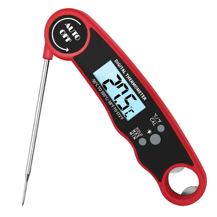 KIZEN Digital Meat Thermometer with Probe for Cooking & Grilling,  Black/White