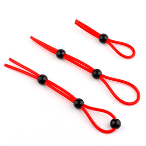 Consolador de tubo ajustable de silicona ecológico médico para hombre adulto, anillo de pene rojo, eyaculación retardada, fiesta promocional RC - Product Image 1