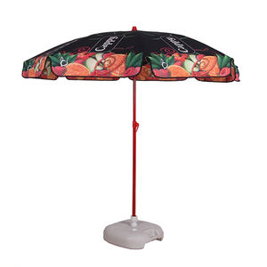 사용자 정의 로고 인쇄 대형 야외 프로모션 폴리 에스테르 썬 비치 우산 플라스틱 손잡이로 수동 제어 - Product Image 6