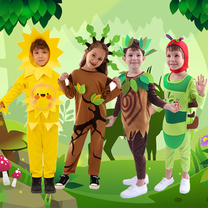 Disfraz <span class=keywords><strong>de</strong></span> <span class=keywords><strong>Halloween</strong></span> para niños Onesie Plant Yellow Sunflower Party Kindergarten Performance Costume - Product Image 5