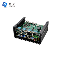 YENTEK Intel I7 7500U 2 DDR4 Win10/Linux/Ubuntu MSATA VGA HD 2 LAN 4 Entradas/4 Salidas GPIO 6 RS232 485 DB9 COM PC Industrial Embebido