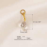 YIMEILI & Perles en cristal tressées à la main, perles colorées en forme de goutte d'eau, perles d'imitation pour accessoires de bracelet et collier DIY
