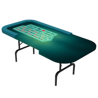 Table de Roulette et Blackjack YingHang YH-ST67 à Prix d'Usine avec Pieds Pliants en MDF, Nappe Personnalisée, Conception Pliable, Roue de 22 Pouces