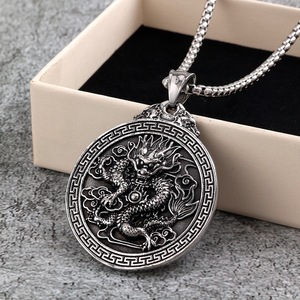 Colgante de Dragón de Acero Inoxidable con Cadena de 60cm, Amuleto con Temática del Zodíaco Oriental, Regalo para el Tiempo Libre - Product Image 3