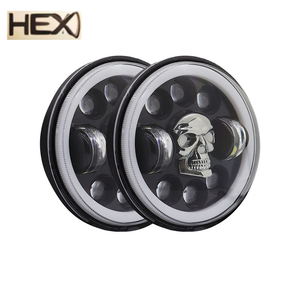 Faro <span class=keywords><strong>de</strong></span> Moto <span class=keywords><strong>de</strong></span> calavera <span class=keywords><strong>de</strong></span> colores <span class=keywords><strong>de</strong></span> 5,75 pulgadas <span class=keywords><strong>H4</strong></span> ojos <span class=keywords><strong>de</strong></span> <span class=keywords><strong>demonio</strong></span> pavimentación luces <span class=keywords><strong>de</strong></span> calle LED faros <span class=keywords><strong>de</strong></span> luz cercana y lejana para - Product Image 1