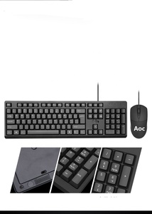 AOC 2.4Ghz USB tastiera senza fili Mouse Kit di funzionamento a membrana in stile <span class=keywords><strong>computer</strong></span> portatile Tablet lingua inglese tastiera e mouse - Product Image 3
