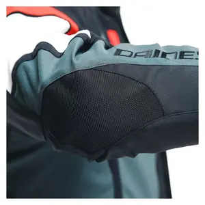 Chaqueta de Motocicleta Impermeable Gore-Tex Carve Master 3 en Negro Ébano Rojo Lavado con Pantalones Hechos en Italia - Product Image 3
