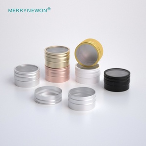 10g 10ml Mini Olives Oil Aluminum Tin Box Window Iridescent Candle Jar Lip Balm Slide Tin with Screw Lid Lip Balm Container - Product Image 1