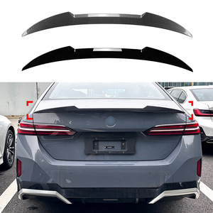 Bmw 5 Series I5 G60 2024+ Rear Trunk Spoiler Wing Piano Black Carbon Fiber Texture Abs Material - Product Image 1