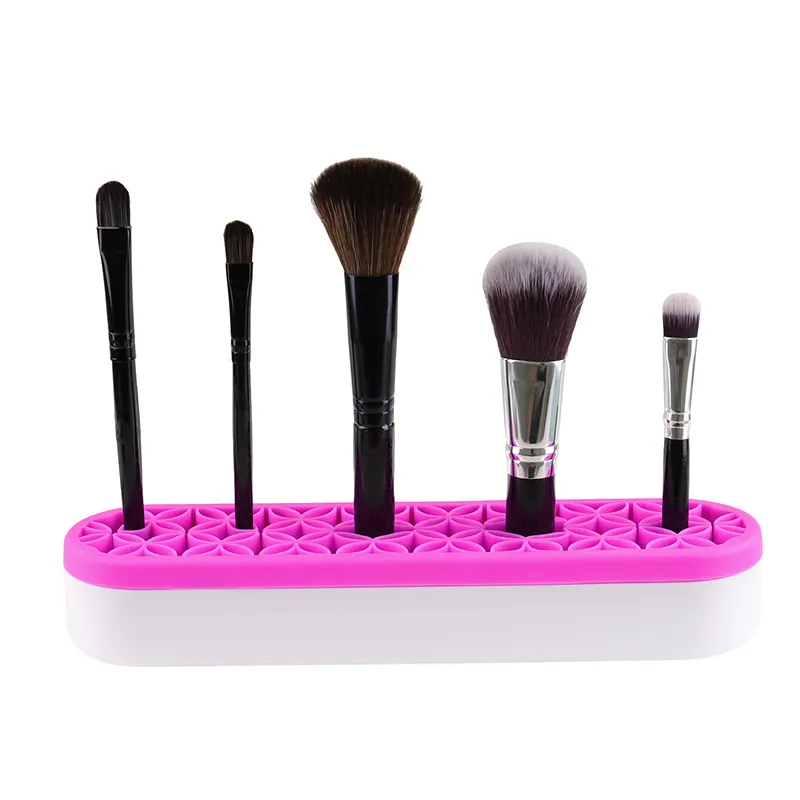 Silicone Makeup Tool Kit Makeup Brush Holder Organizer Box