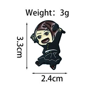 Porte-clés transfrontalier de dessin animé <span class=keywords><strong>japonais</strong></span> avec personnages de manga 'Jujutsu Kaisen', adorable badge en alliage de zinc - Product Image 1