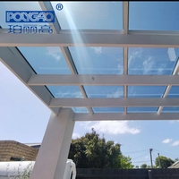 Pergola de jardin transparente légère résistante aux chocs 4x8 pieds, plaque en polycarbonate solide 3/4/6/8/10 mm