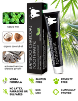 Produits bucco-dentaires en toute sécurité Dentifrice au charbon actif à la noix de coco sans fluor Dentifrice blanchissant pour les dents
