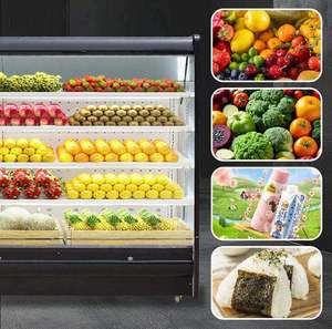 Vitrine réfrigérée à rideau d'air pour supermarchés et magasins de proximité, pour fruits, légumes, boissons et lait frais - Product Image 2