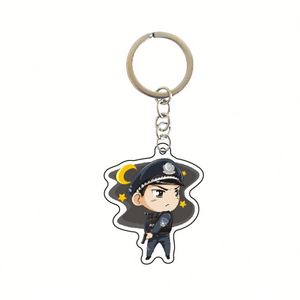 Acrylic <b>Keychain</b> Nameplate Custom DIY Creative Cartoon Cute <b>Anime</b> Car Key Accessory 2D Ins - Product Image 4
