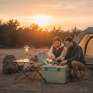 Boîte isotherme de grande capacité pour la pêche en voiture, en matériau PU moderne, avec roues de chariot, pour le <span class=keywords><strong>camping</strong></span>, boîte cadeau - Product Image 2