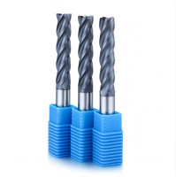 Fraise à queue carrée longue à 4 dents, revêtement AlTiN, pour usinage CNC de métaux, support ODM/OEM personnalisé