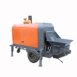 二级石混凝土拖车泵自制混凝土泵拖车安装混凝土泵
