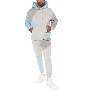 Custom logo blank hoodies and jogger pants men sports suits latest design mens tracksuit