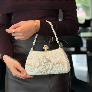 Nouvelle Pochette de Soirée en PU Tendance pour Femme, Sac à Main Portable à Deux Fermetures Éclair, Forme Classique, de Luxe, pour Mariage et Soirée Habillée - Product Image 6
