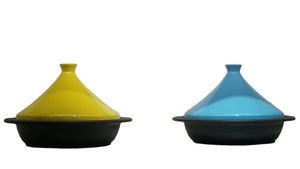 Bán Buôn Sang Trọng Đúc Sắt Tagine Nồi Men Lớp Phủ Cổ Điển Nhà Bếp Đồ Nấu Nướng Đặt Gốm Nắp Cho Gas Cảm Ứng Bếp 28 Cm - Product Image 6