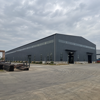 Atelier en acier à portée libre, entrepôt métallique à faible entretien avec plusieurs zones d'exploitation, bâtiment industriel
