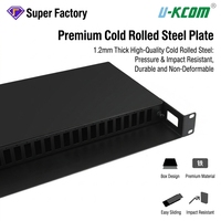 Harga Pabrik 1U 24 Port Sliding Fiber Optic Patch Panel 19 Inch Rack Mount SC ST Kotak Terminal Optik Baja Rol Dingin ODF