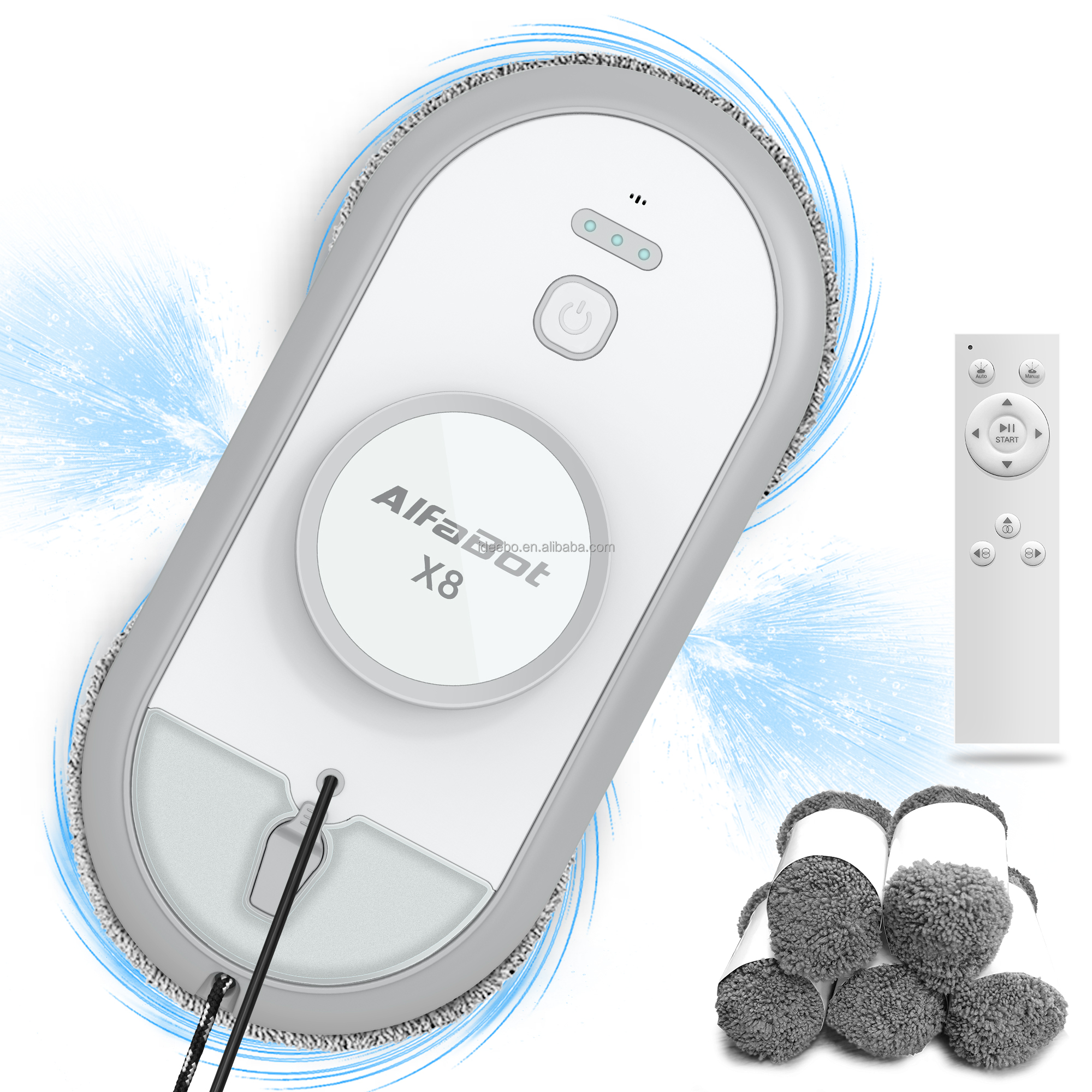 Alfabot X8 Fully Automatic Window Cleaning Robot for Wet and Dry