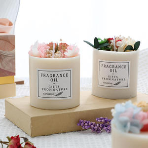 Bougie parfumée en cire de soja Eternal Flower, 9 parfums, <span class=keywords><strong>2</strong></span> emballages, carton simple sans coussin ni boîte cadeau, avec coussin en bois pour cadeaux faits main - Product Image 6