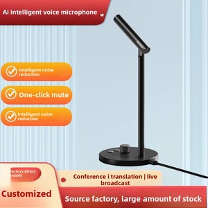 Microphone vocal intelligent filaire personnalisé d'usine, modèle M1, pour la traduction vocale en texte, activation à une touche pour le streaming en direct - Product Image 2