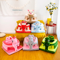 Siège de soutien pour bébé au design éléphant mignon, canapé/chaise, peluche douce en forme d'animal, chaise d'apprentissage pour bébé