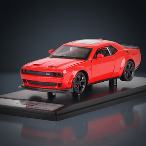รถโมเดลไดแคสต์ Motor Show ขนาด 1:32 รุ่น DDGE Challenger สีแดง ของเล่นรถแบบดึงถอยหลัง - Product Image 2