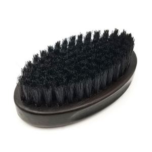 Brosse à barbe en bois massif et nylon pour homme, soin du cou et de la barbe, courbée 360 Wave, pour le rasage, marque privée - Product Image 2
