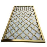 Panneau mural de luxe en laiton découpé au laser pour entrée écrans métalliques diviseurs de cloison de pièce