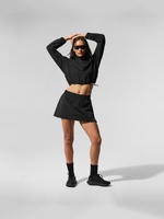 Veste de survêtement courte personnalisée pour femme, col zippé, respirante, légère en nylon, pour l'entraînement et le sport