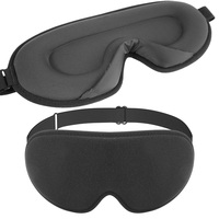 Masque de sommeil 3D en satin de coton ultra doux avancé, masque pour les yeux, sangle réglable, design de contour sans pression, méditation, sieste