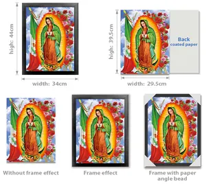 Photos 3d de jésus-Christ marie, affiche de Religion à bascule 3D pour la décoration de la maison