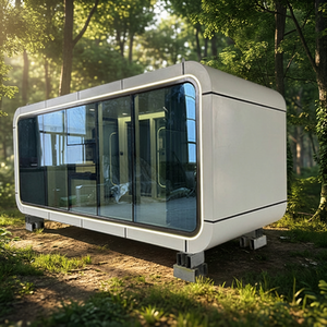 Villas de luxe de haute qualité, structure en acier et aluminium, écologiques, alimentées à l'énergie solaire, design moderne, maison capsule, petite maison mobile - Product Image 1