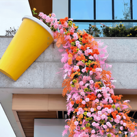 Décoration murale extérieure sur le thème des tasses à café personnalisées, structure FRP de grande taille pour les devantures de magasins commerciaux et les lieux photo.